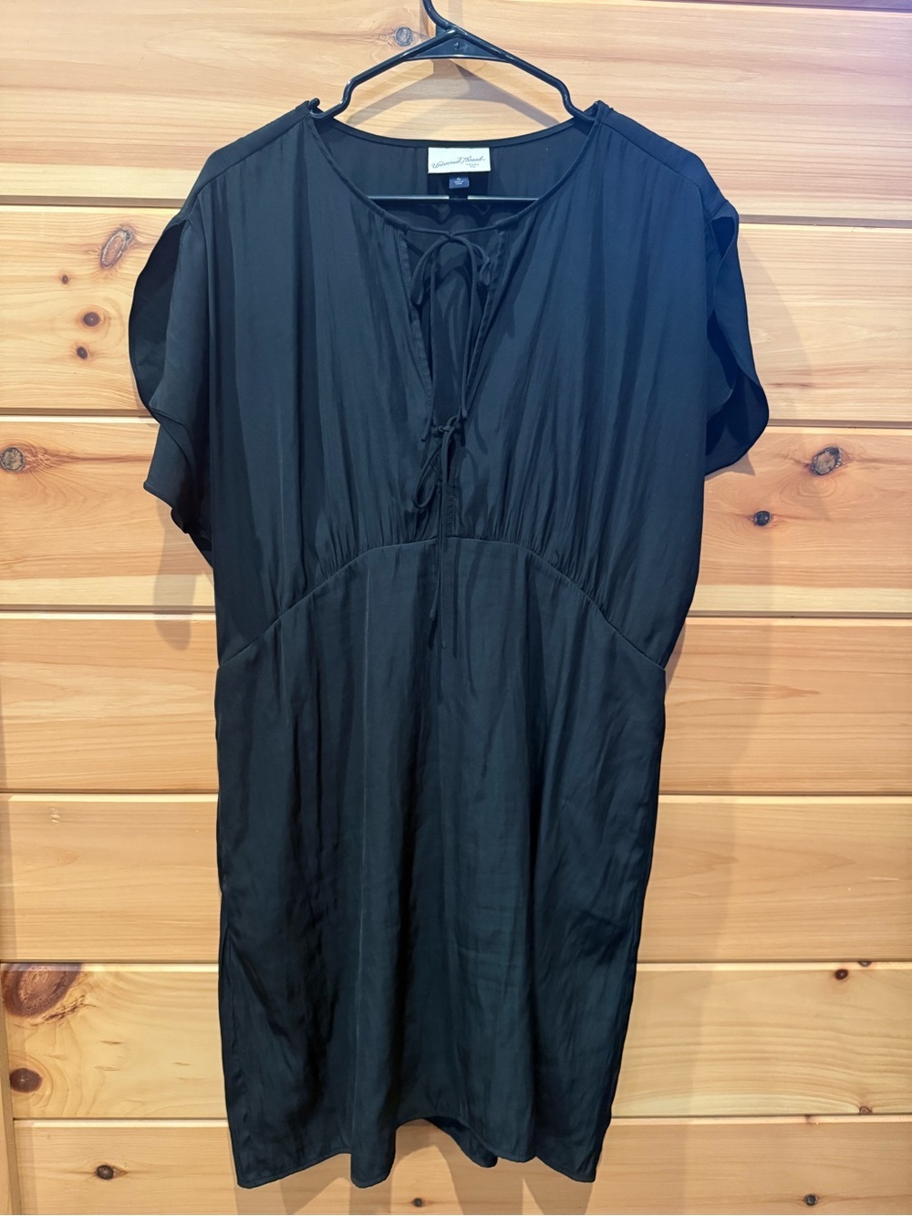 Black Tie-Front Flutter Short Sleeve Mini
A-Line Dress - Universal Thread XL